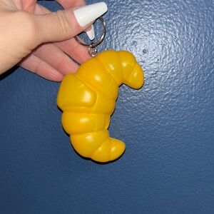Yellow Croissant Keychain